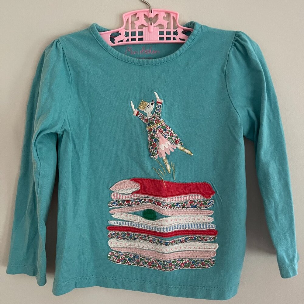 MINI BODEN girls Princess and the Pea Long Sleeve Top (4-5 Y)